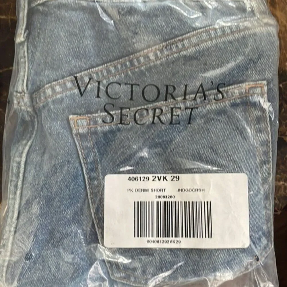 Victoria secret HIGH WAIST DENIM SHORT sz 29